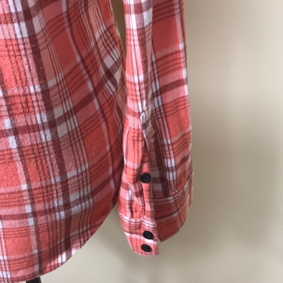 💖MEGA SALE💖Hurley Women’s Long Sleeve Shirt Peach 🍑 White ALSU00271 - Picture 6 of 8